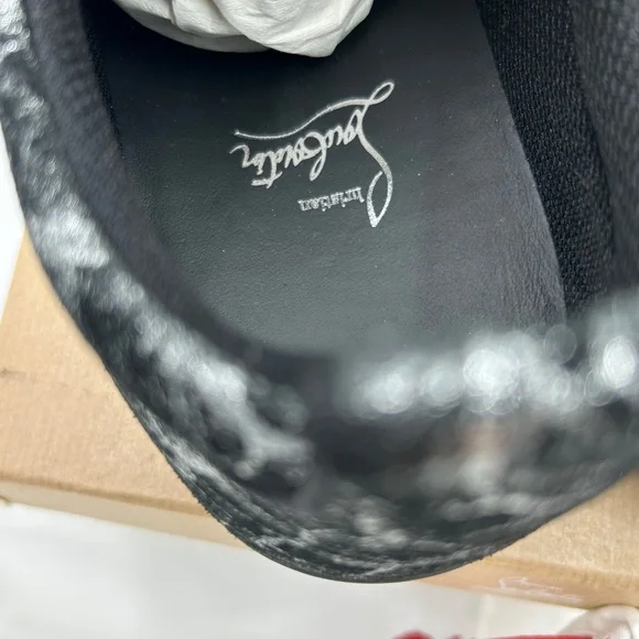 Men’s Christian Louboutin Louis Junior, black storm print leather size 43 - Picture 8 of 12